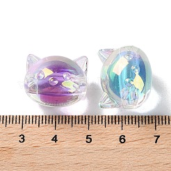 Placcatura uv perline acriliche iridescenti arcobaleno&nbsp;OACR-H112-15A