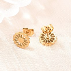 4 paire de boucles d'oreilles à clous en acier inoxydable 304 pour la Saint-Valentin&nbsp;EJEW-G469-01G-02