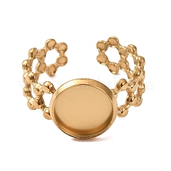 Componentes de anillo de brazalete de acero inoxidable 304 con forma de flor hueca&nbsp;STAS-P454-03B-G
