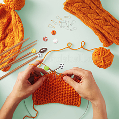 8 stücke 8 arten sport silikon perlen stricken nadel protektoren/stricken nadel stopper&nbsp;DIY-NB0010-34