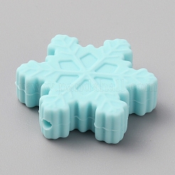 Perline in silicone ecologico per uso alimentare con fiocchi di neve&nbsp;SIL-SZC0006-03B