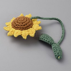 Gehäkeltes Sonnenblumen-Hängeornament&nbsp;DIY-WH0580-16