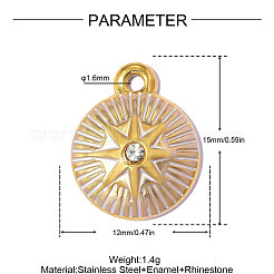 304 Edelstahl-Emaille-Anhänger&nbsp;STAS-OY017-85G