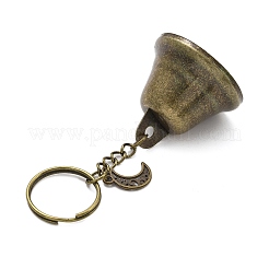 Porte-clés avec cloche en fer et pendentif en alliage creux&nbsp;KEYC-JKC00998-03