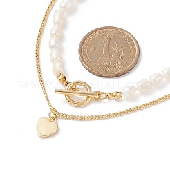 Insieme della collana in rilievo della perla naturale di stile 2pcs 2&nbsp;NJEW-JN04003