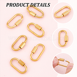 6 Stück 2 Farben 304 Edelstahl Schraubkarabiner Schloss Charms&nbsp;FIND-UN0003-51A