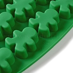 Stampo per statua in silicone con silhouette di omino di pan di zenzero fai da te&nbsp;DIY-K075-19