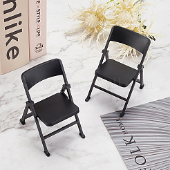 Süßer Mini-Klappstuhl aus Kunststoff&nbsp;DJEW-WH0015-79A