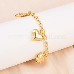 Bracelets à breloques en acier inoxydable 304&nbsp;BJEW-D359-06G