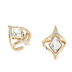 Bagues de manchette en laiton micro pavé de zircone cubique pour femmes&nbsp;GG-CBA7610-11G-05