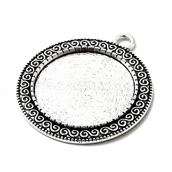 Tibetischer Stil Legierung Anhänger Fassungen&nbsp;TIBEP-N003-52AS