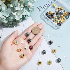 32 Satz 8 Farben Legierungsknöpfe&nbsp;DIY-NB0007-45B