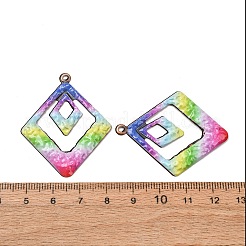 Anhänger aus Eisen mit Regenbogenfarben bedruckt&nbsp;RN-CBA3547-03B