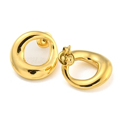 Orecchini a bottone in acciaio inossidabile 304 con placcatura ionica (ip) per donna&nbsp;EJEW-A108-07G