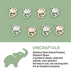 8 Stück 2 Farben 304 Edelstahl-Charms&nbsp;STAS-UN0028-65