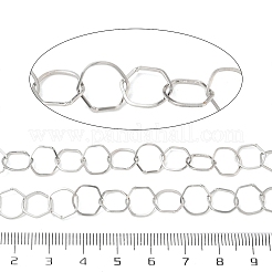 Chaînes à maillons hexagonaux en laiton plaqué crémaillère&nbsp;CHC-N009-03P