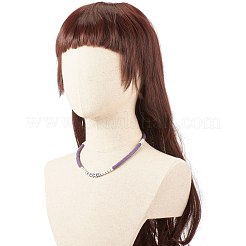 Heishi-Perlenkette aus Fimo mit dem Wort Liebe für Frauen&nbsp;NJEW-JN03790