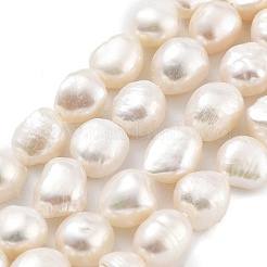 Hebras de perlas de agua dulce cultivadas naturales&nbsp;PEAR-P062-30B