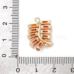 Pendentifs avec zircon cubiques à micro-pavés en laiton&nbsp;KK-D288-03G