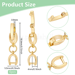 6 fermoir de bracelet de montre en laiton&nbsp;DIY-BC0013-44A-G