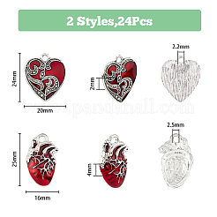 24 pz 2 ciondoli in lega di smalto stile&nbsp;FIND-DC0004-54