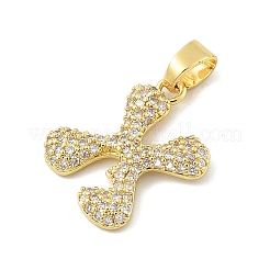 Pendentifs avec zircon cubiques à micro-pavés en laiton&nbsp;ZIRC-C012-01G-24