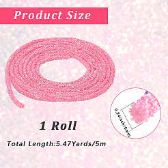 4.5~5 Yard (ca. 6 Meter) langes Glasglitzer-Paillettenseil&nbsp;OCOR-CY0001-70B