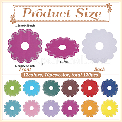 120 Stück 12 farbige Papier-Weinglasanhänger&nbsp;DIY-FG0010-05