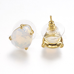 Orecchini a bottone opalite&nbsp;EJEW-L196-03F