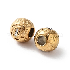 Ionenplattierung (IP) 304 Edelstahl Strass europäischen Perlen&nbsp;STAS-A092-10R-G