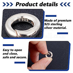 2 Stück 925 Sterlingsilber-Federtorringe&nbsp;FIND-GA0007-94B