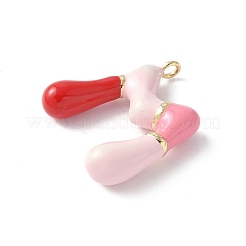 Ciondoli smaltato in ottone&nbsp;KK-E093-03G-M-02