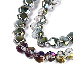 Chapelets de perles en verre transparent électrolytique&nbsp;EGLA-Q133-01A-06