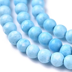 Fili di perline sintetiche di emimorfite e larimar assemblate&nbsp;G-D0006-C01-4mm