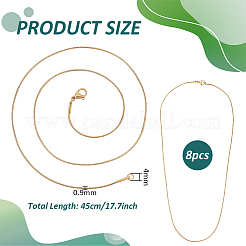 8 collana a catena a serpente in acciaio inossidabile 304 da 0.9 mm&nbsp;STAS-PH0006-90