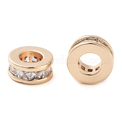 Messing Micro Pave klare Zirkonia Perlen&nbsp;KK-U028-24G