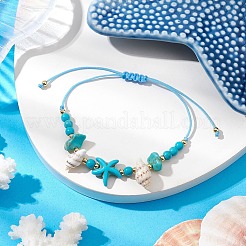 3 pz 3 stili regolabili set di bracciali con perline intrecciate per le donne&nbsp;BJEW-JB11164