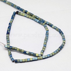 Electroplate non magnetici ematite sintetico fili di perline&nbsp;G-J170B-4x4mm-05