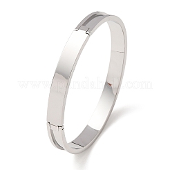 Base de bracelet rainurée en acier inoxydable 304&nbsp;SA-CBACA70-04P