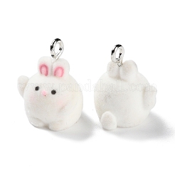 Pendentifs en résine floconneuse en forme d'animal&nbsp;RESI-Q229-01F