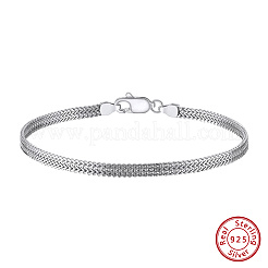 925 Weizenkettenarmband aus Sterlingsilber für Damen&nbsp;BJEW-A037-09P