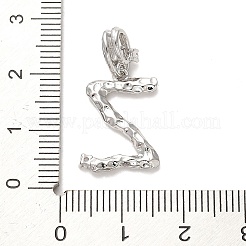 Ciondoli pendenti europei in ottone placcato a cremagliera con micro pavé di zirconi cubici&nbsp;KK-L210-015P-Z