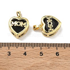 Muttertags-Anhänger aus Messing und Glas&nbsp;KK-D235-04G