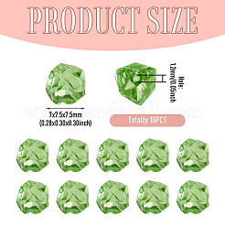 10 perle en verre imitation cristal autrichien&nbsp;GLAA-TADJ0001-11E