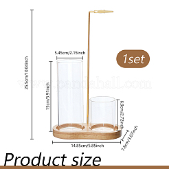 8-förmiger Räucherstäbchenhalter aus Glas für Stäbchen&nbsp;AJEW-WH0816-421