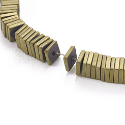 Electroplate non magnetici ematite Perle sintetiche heishi fili&nbsp;G-J171B-4x4mm-06