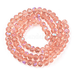 Chapelets de perles en verre électroplaqué&nbsp;X-EGLA-A034-T6mm-L24