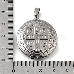 Pendentifs médaillons en acier inoxydable 316&nbsp;STAS-C123-04A-P