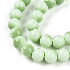 Chapelet de perles en verre baking paint&nbsp;DGLA-N012-10mm-04