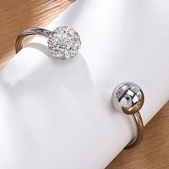 Bracelets manchettes en acier inoxydable 304&nbsp;BJEW-A036-05P